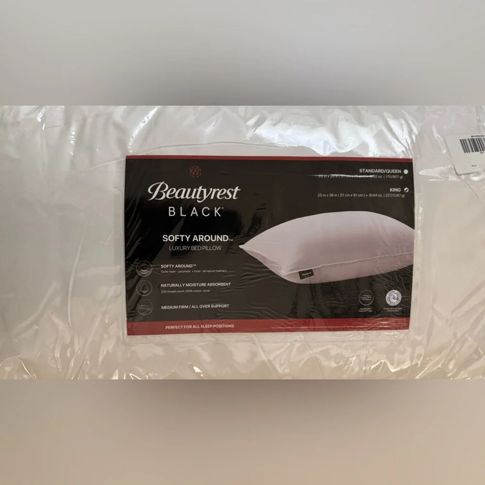🎉LAST CHANCE🎉BEAUTYREST BLACK Luxurious‎ Down And Feather Blend Pillow